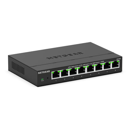 NETGEAR 8-Port 2.5G Ethernet Unmanaged Switch MS308 - 2.5 Gbps, RJ45 Interface, 12V DC, Metal Case, 1.7 lbs