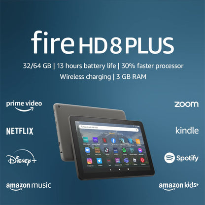 Amazon 8" Fire HD 8 Plus Tablet 32GB Hexa-Core Processor 3GB RAM Display