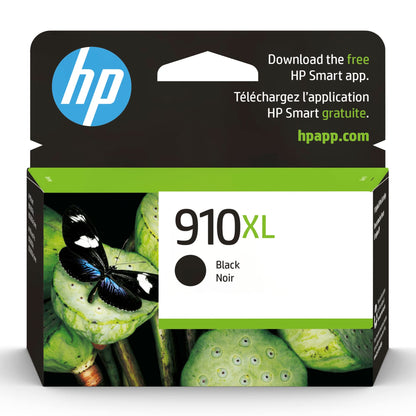 HP Black High-Yield Ink Cartridge 910XL 825 Pages Model 3YL65AN Printer Ink
