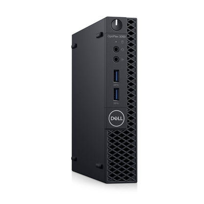 Dell OptiPlex 3060 Micro PC, Intel Core i3-8100T, 8GB RAM, 128GB SSD, Windows 11 Pro, 3840x2160 Resolution, Tower