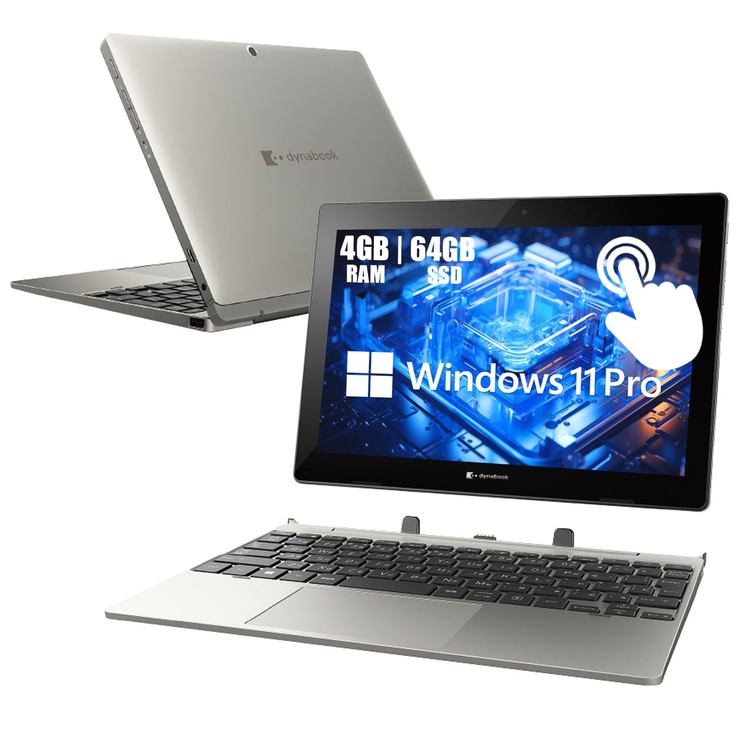 TOSHIBA 10.1" Dynabook K50 1280x800 SSD 64GB Pro 2-in-1 Laptop Tablet