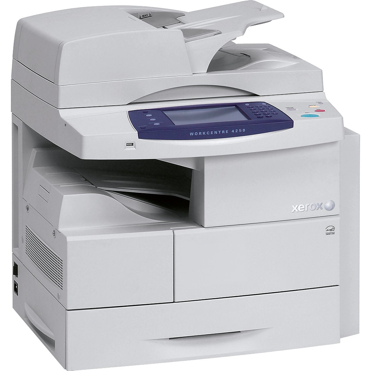 Xerox WorkCentre 4250S Inkjet Printer, 1200 x 1200 dpi, Color Output, Black, 25.51" D x 24.48" W x 25.51" H