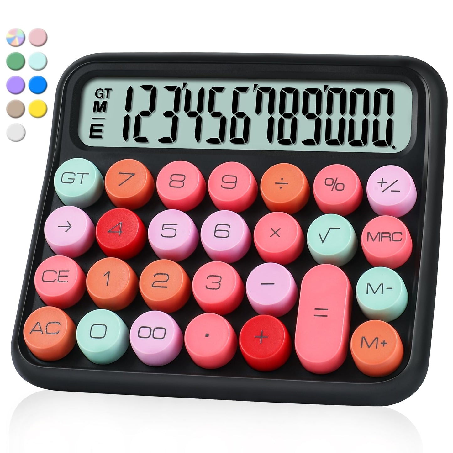 VEWINGL 5" XT-200 Standard Function Calculator Battery Powered LCD Black Mixed Color ABS