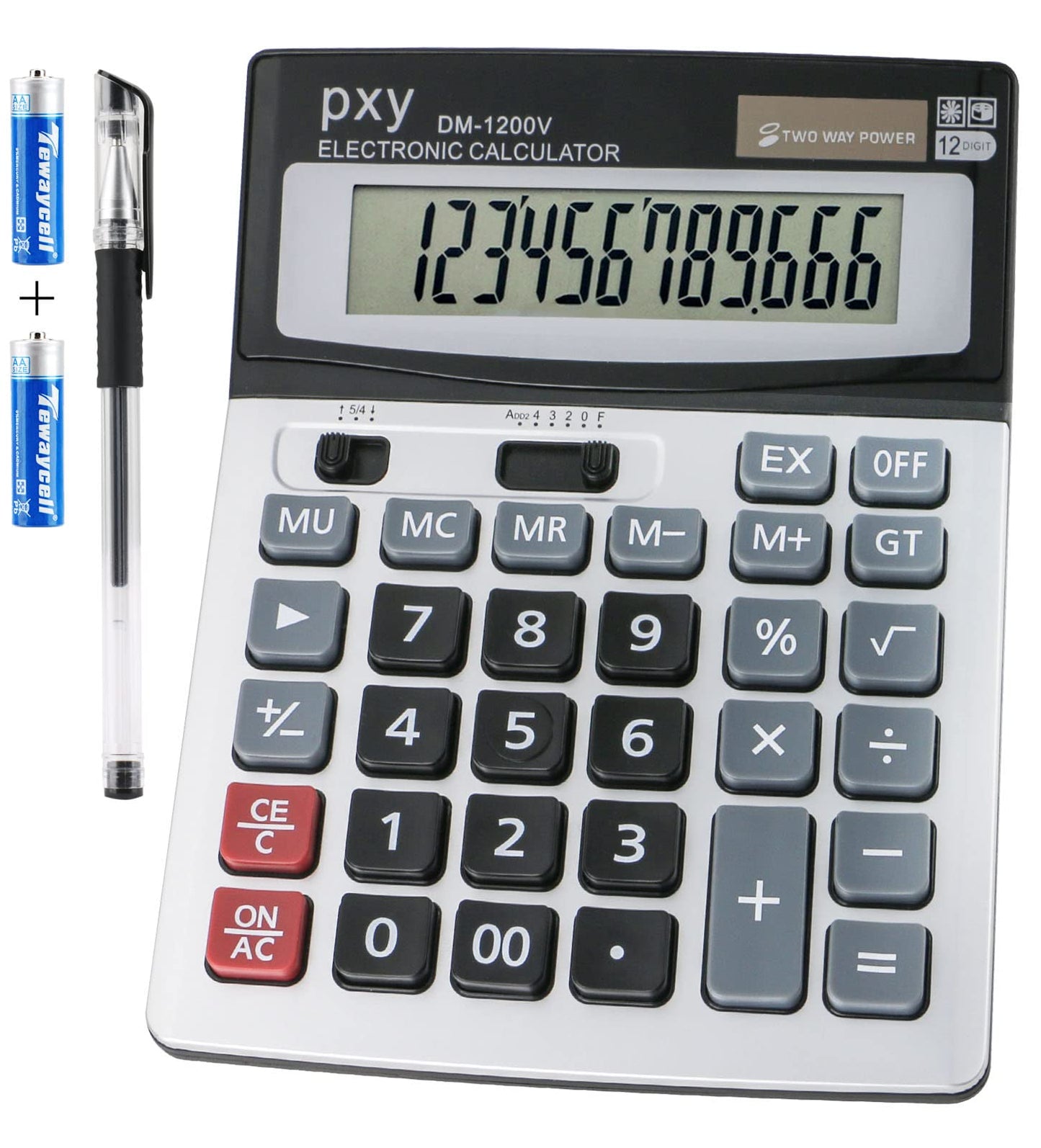 PXY 4.3 Inch 1200V LCD Standard Function Calculator