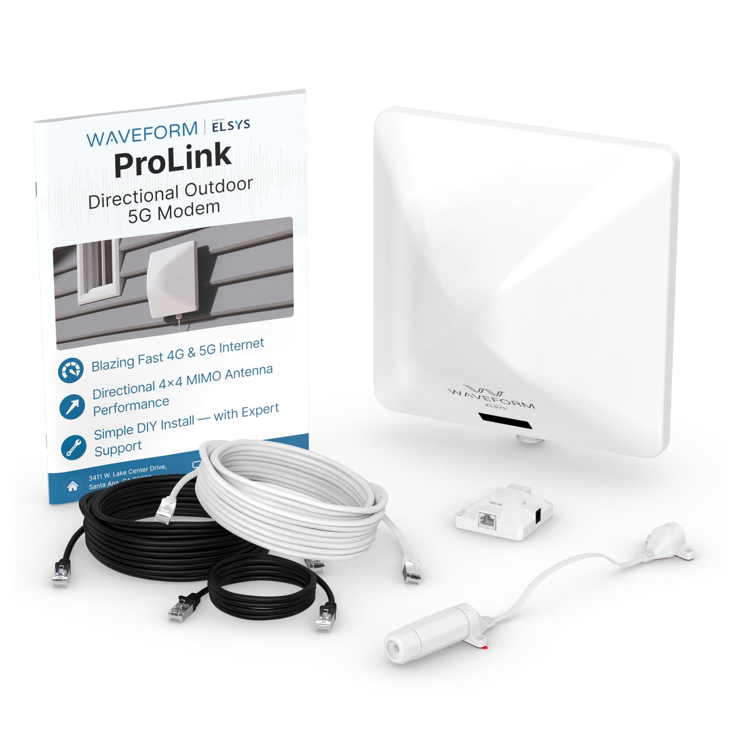 Waveform ProLink 5G Cellular Modem Dual SIM - 2.5 Gbps | 1 Ethernet Port | 2 Ethernet Ports | ProLink Base Kit