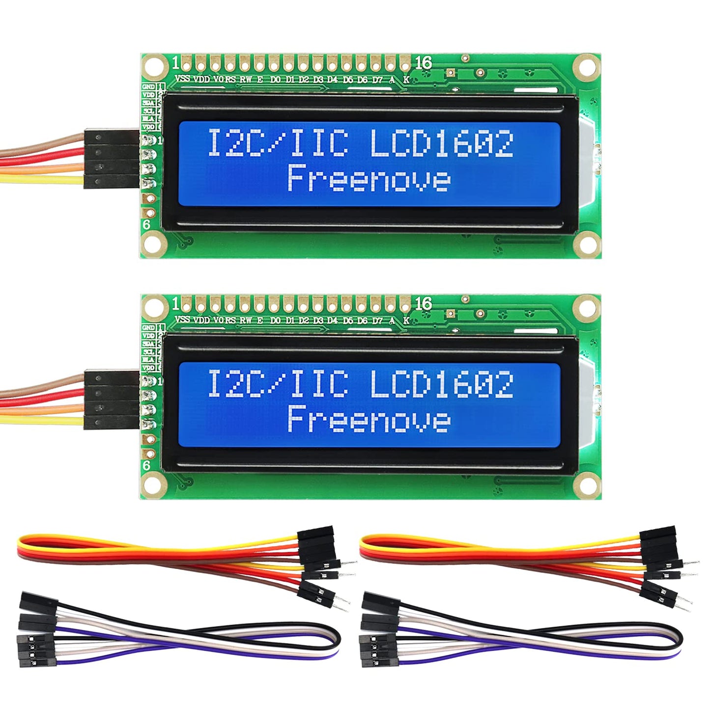 FREENOVE 1602 LCD Module FNK0079 I2C Interface 2x16 Characters LCD Display
