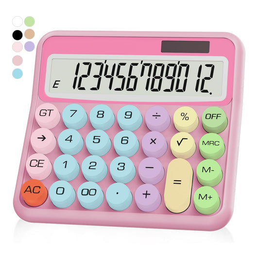 UPIHO 5.5" LCD Display Calculators, Solar Powered, ABS Enclosure, 12 Digit Display, Model UPIHO-jpjsq-fen