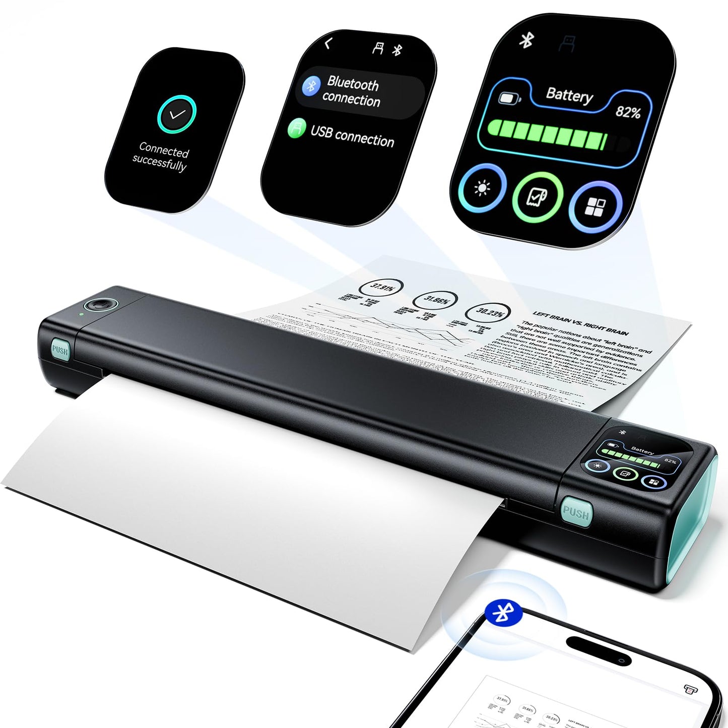 Phomemo M08D-Letter Monochrome Thermal Printer 600x600 DPI Portable Bluetooth