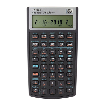 HP 10bII+ Financial Calculator, 2 Inch LCD Display, Battery Powered, Model B17