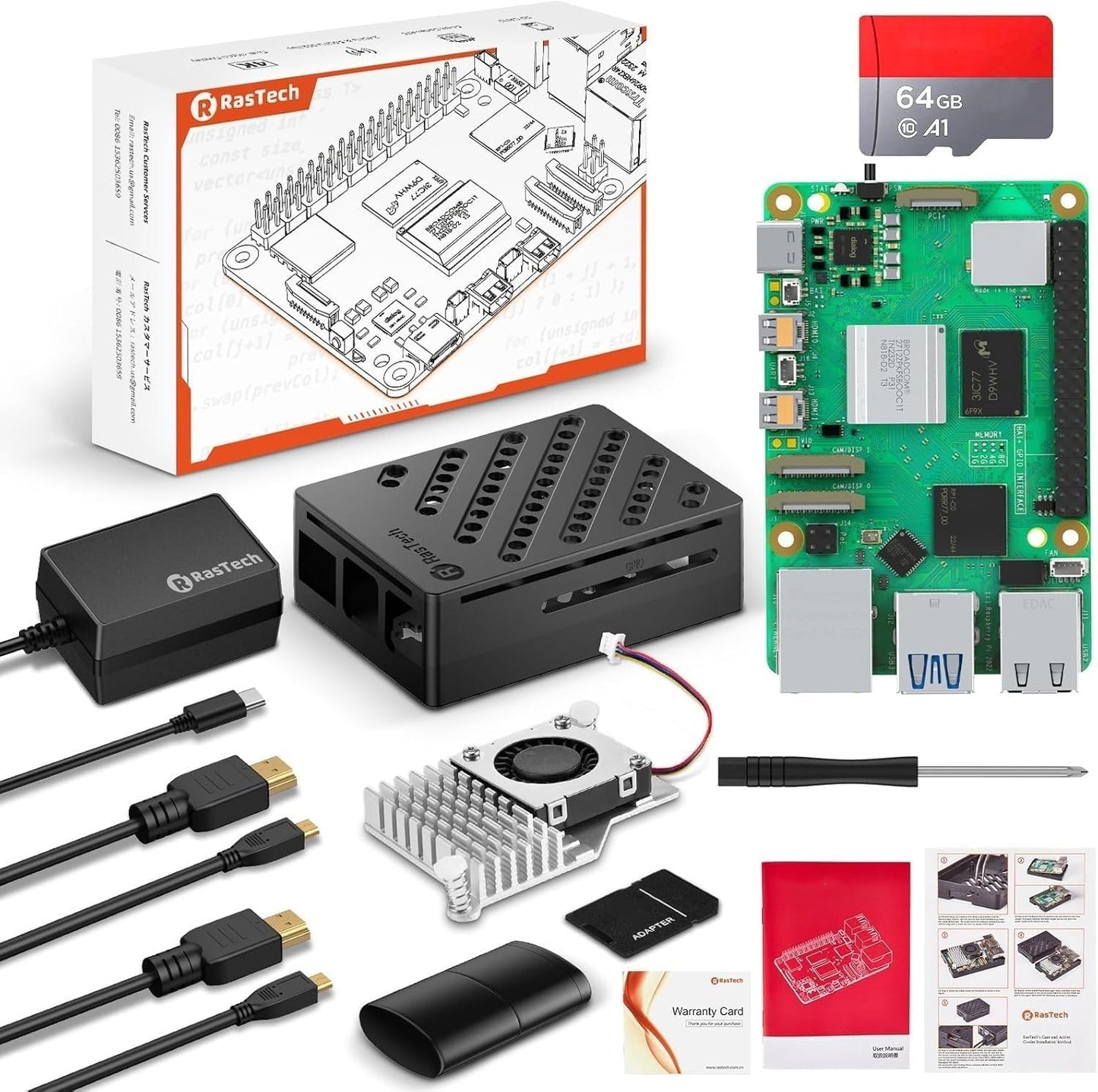 Vemico Raspberry Pi 5 8GB Model Number: Raspberry Pi 5 8GB, CPU Model: Cortex A7, Memory: 8 GB, Storage: 64 GB