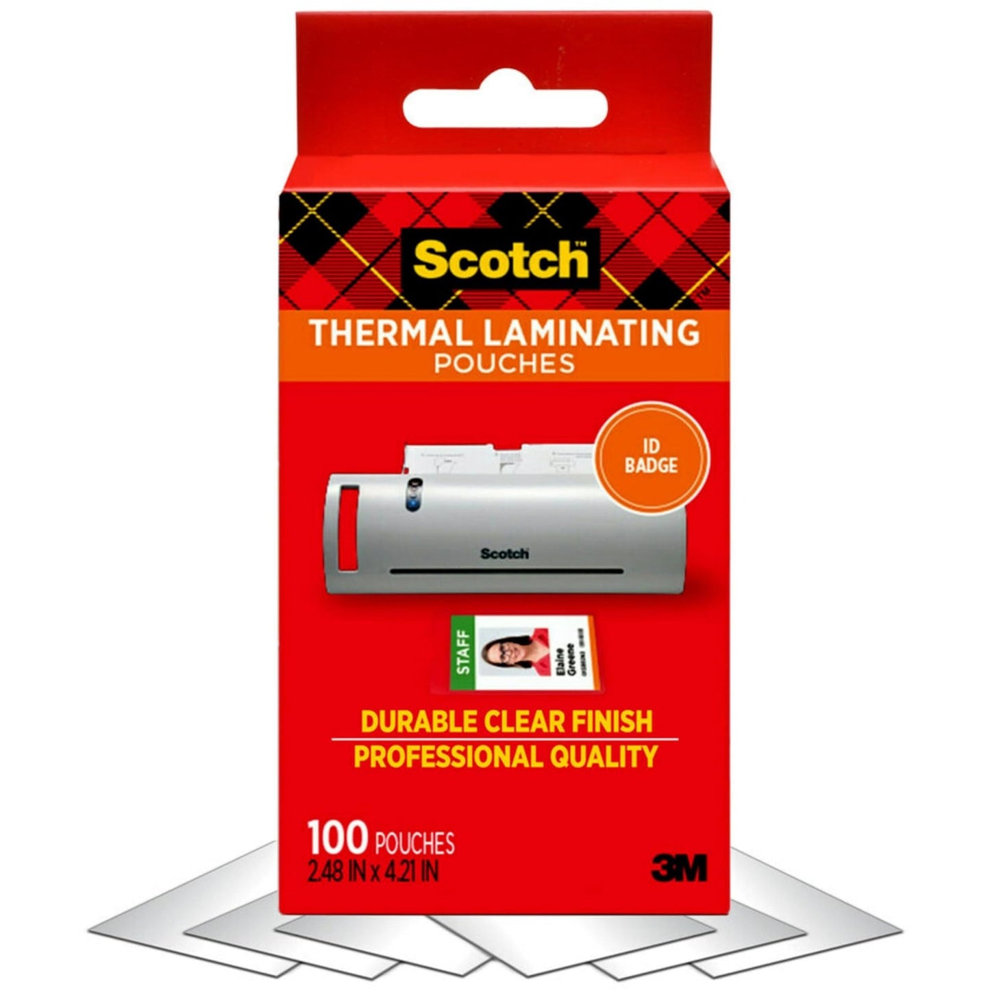 Scotch 5 Mil Thermal Laminating Pouches, 2.32 x 3.70-Inches, Business Card Size, 100-Pack (TP5851-100)