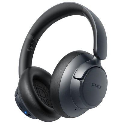 BERIBES WH305B Over-Ear Bluetooth Headphones with Active Noise Cancellation, 70 Hours Playtime, Wireless Connectivity, Interface, and Travel Case