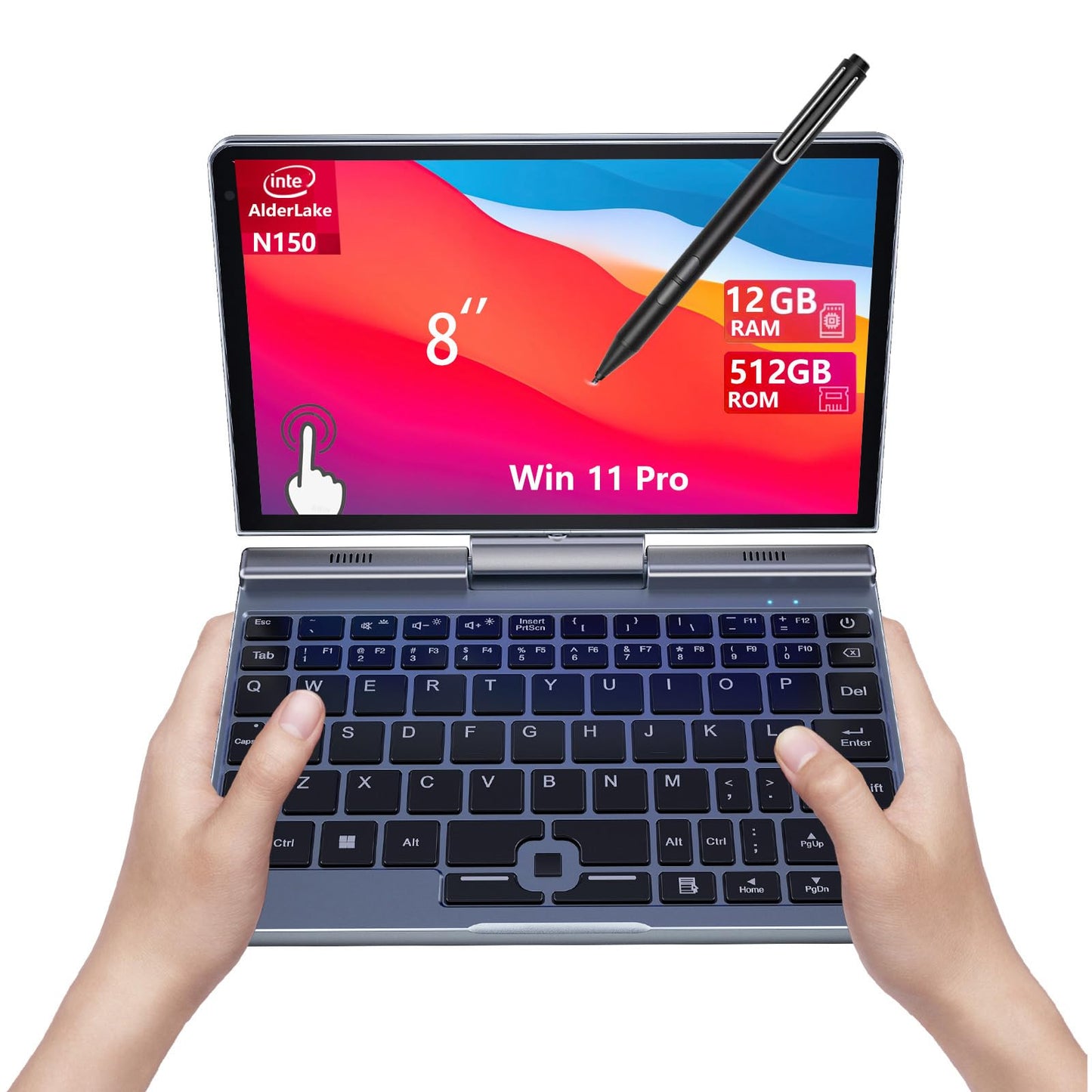 KOOFORWAY 8 Inch P8 Mini Laptop 1280x800 LCD Touchscreen