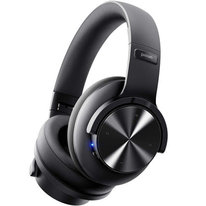 Picun B8 BLACK Bluetooth Headphones, Wireless Over-Ear Design, 120 Hours Battery Life, 40mm Driver, 3.5mm Audio Cable