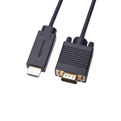 Amazon Basics 6FT HDMI to VGA Male Cable, 1080P, 60Hz, Black