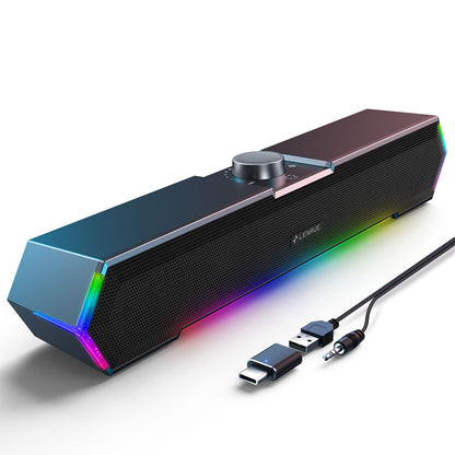 LENRUE G11 2.0 Stereo Speakers USB Powered AUX Connectivity