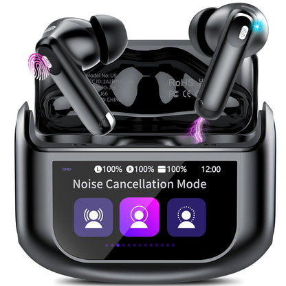 Thunelec U9 Wireless Earbuds Bluetooth 5.4 Touch Control with Noise Cancellation