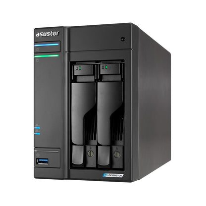 Asustor AS6702T v2 2 Bay NAS, 4GB DDR4 RAM, Intel Quad-Core, 5GbE Ethernet, HDMI, USB