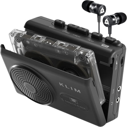 KLIM K9 Cassette Player 3.5mm Headphone Jack Mono Standard Edition Portable Cassette Player