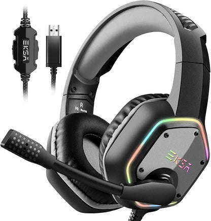EKSA E1000 USB Wired Headset 50mm Dynamic Driver 20Hz - 20kHz Over Ear Headphones