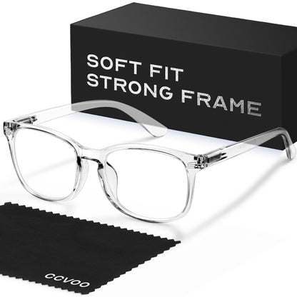 CCVOO 55cm 1.5D UV Polycarbonate Full Rim Reading Glasses for Adults