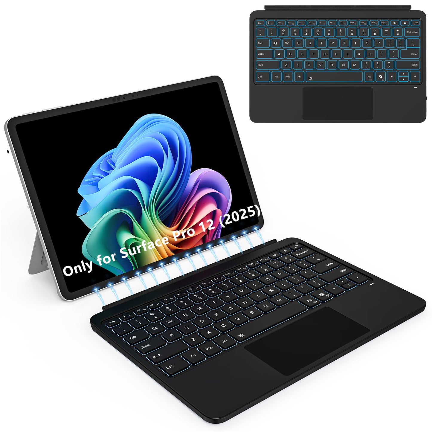 Foeytaody Flexible Bluetooth Keyboard K97 Mechanical QWERTY 88-Key Black for Windows 11