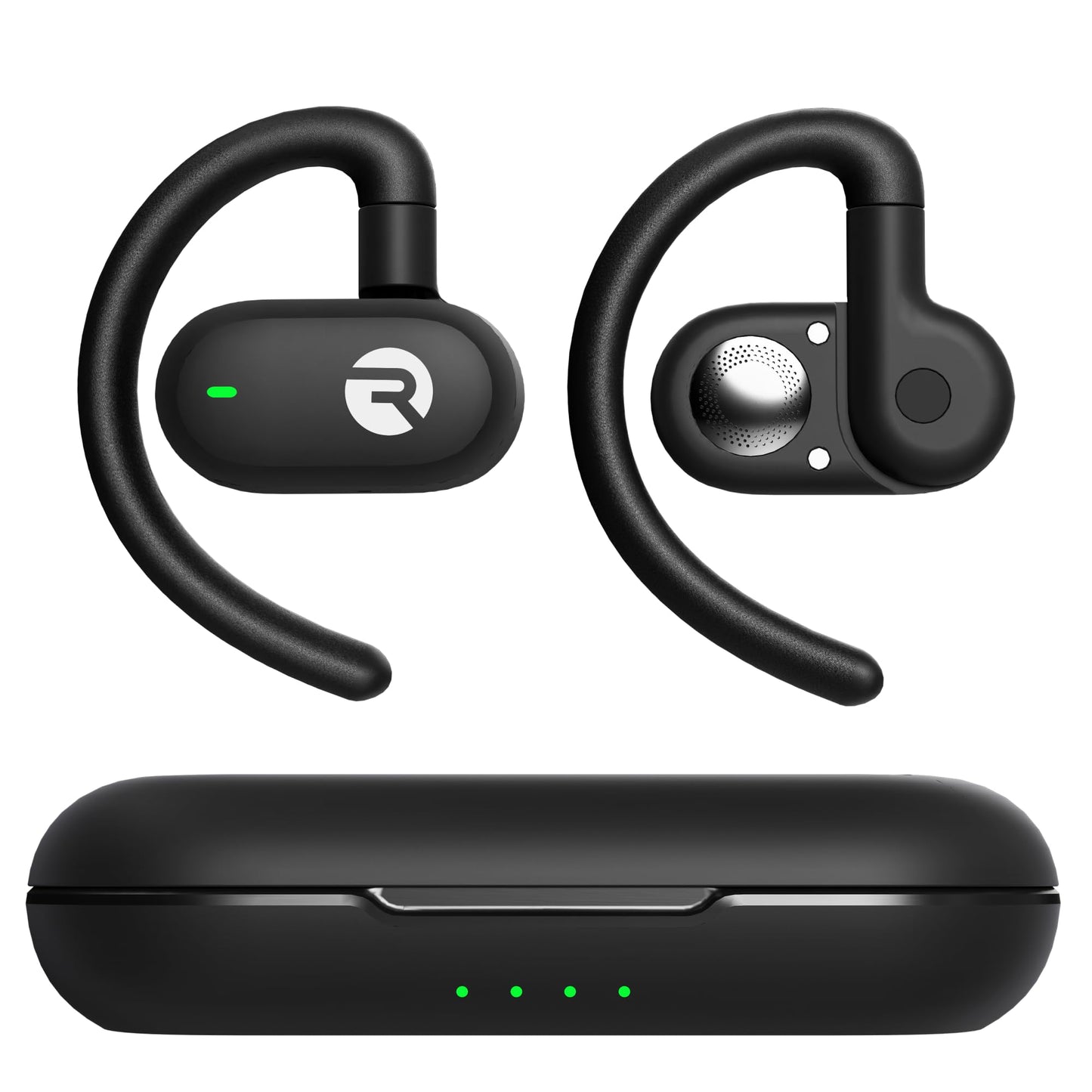 Raycon Black RBO725 Open Ear Headphones - Wireless Bluetooth, IPX5 Water Resistance