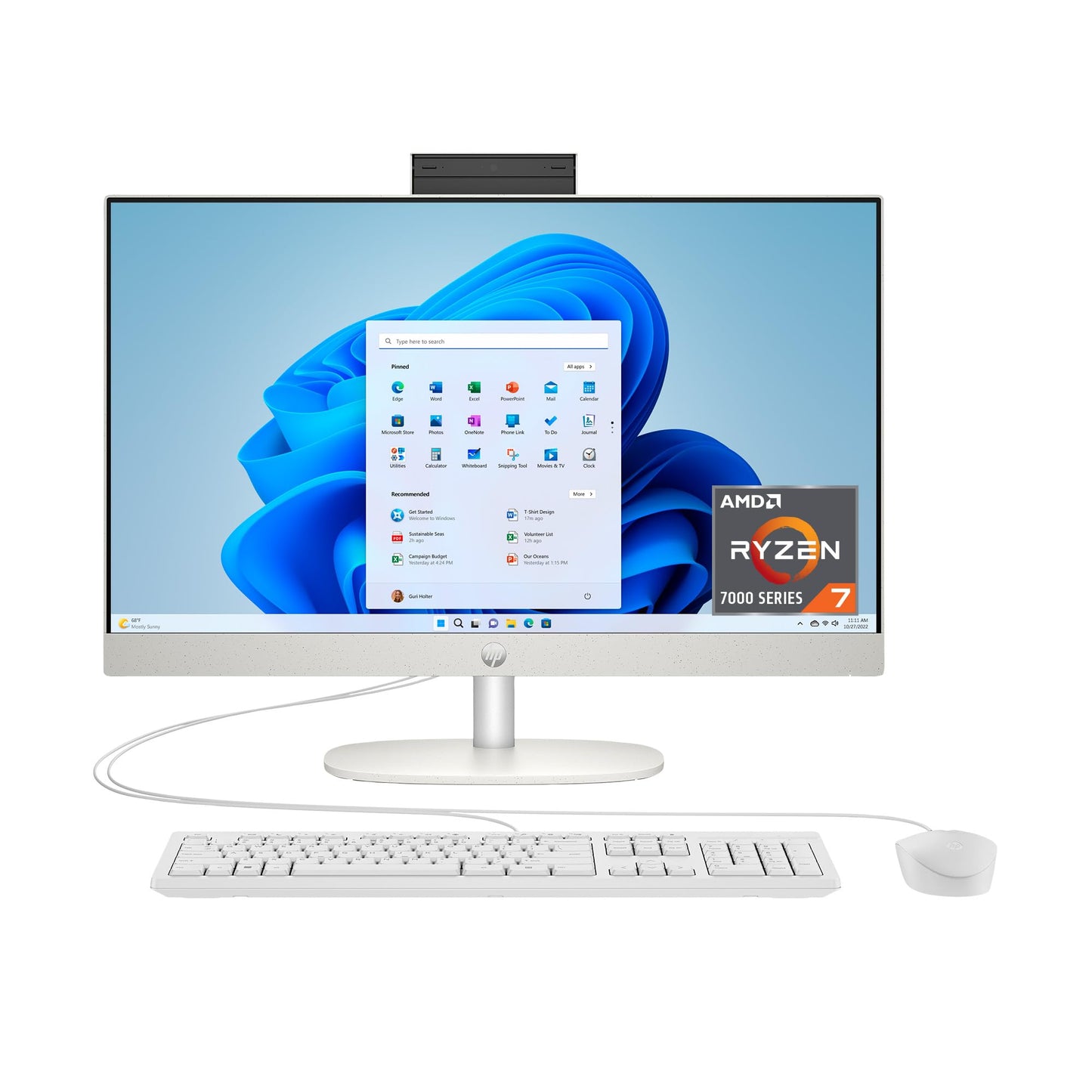 HP 23.6 inch 24-cr0032 1920x1080 Display All-in-One PC