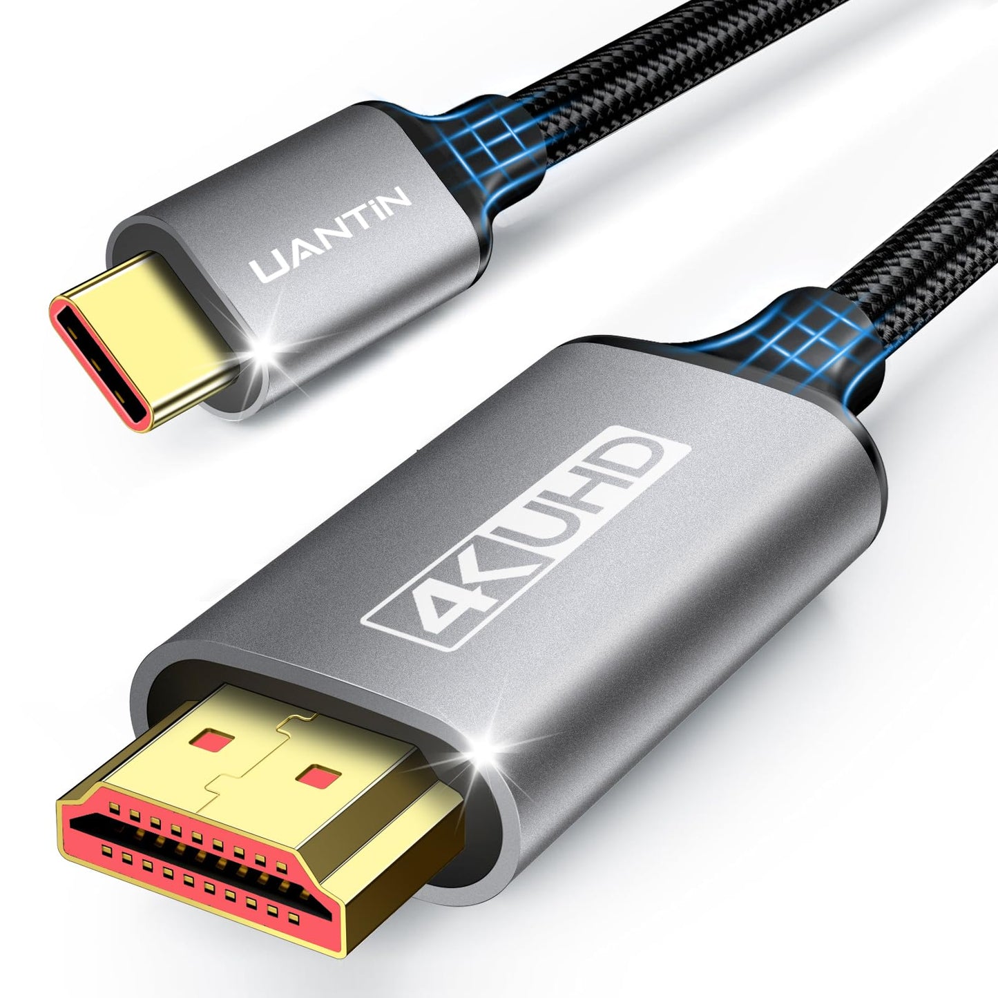 UANTIN 6FT USB C to HDMI Cable HDMI, USB Type C, 4K UHD, 30Hz
