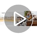 HUANUO 20.5L x 15.55W x 28.74H Adjustable TV Tray Table HNTT-B Indoor Use