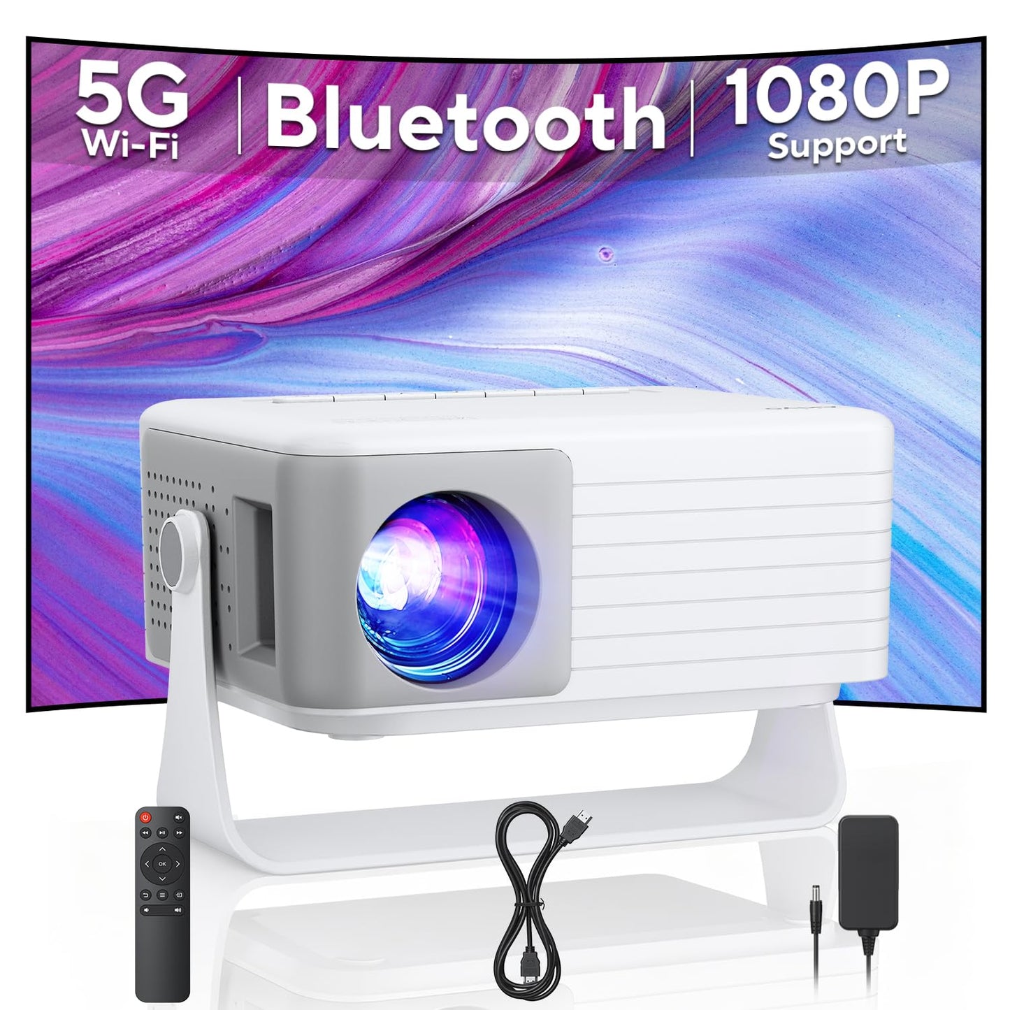 AKIYO Mini Projector O1 1280 x 720 1080P Supported LCD Portable