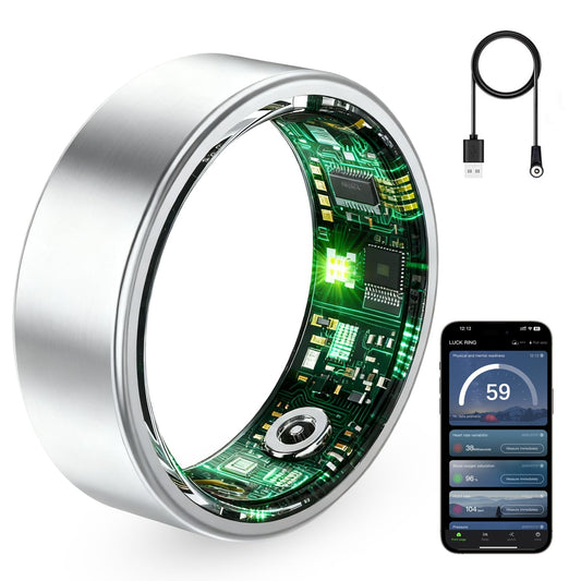 VAMOTRA 0.1" Smart Ring 32MB Bluetooth Activity Tracker Silver