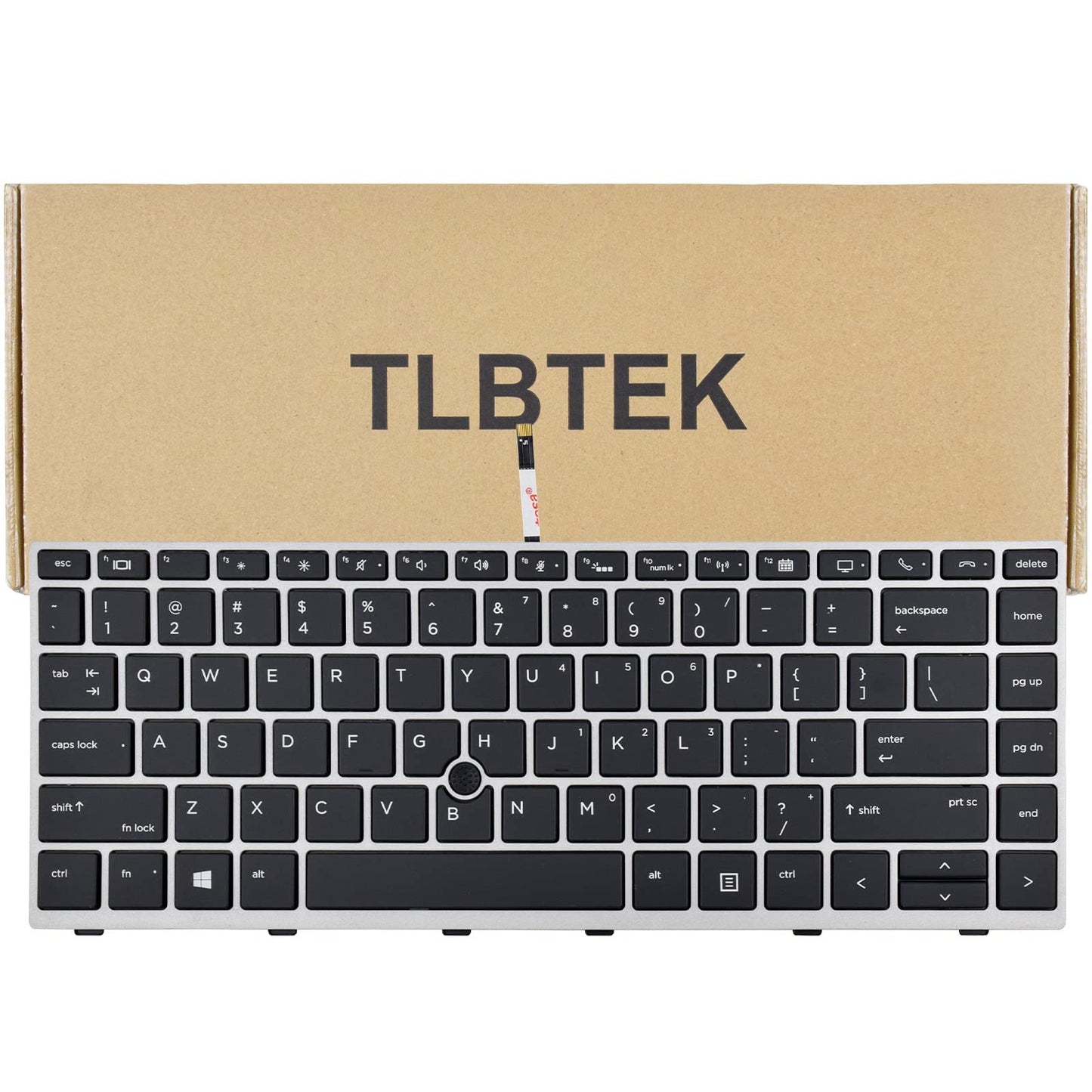 TLBTEK 104 Keys QWERTY Single Color Backlit Keyboard USB Powered Gray