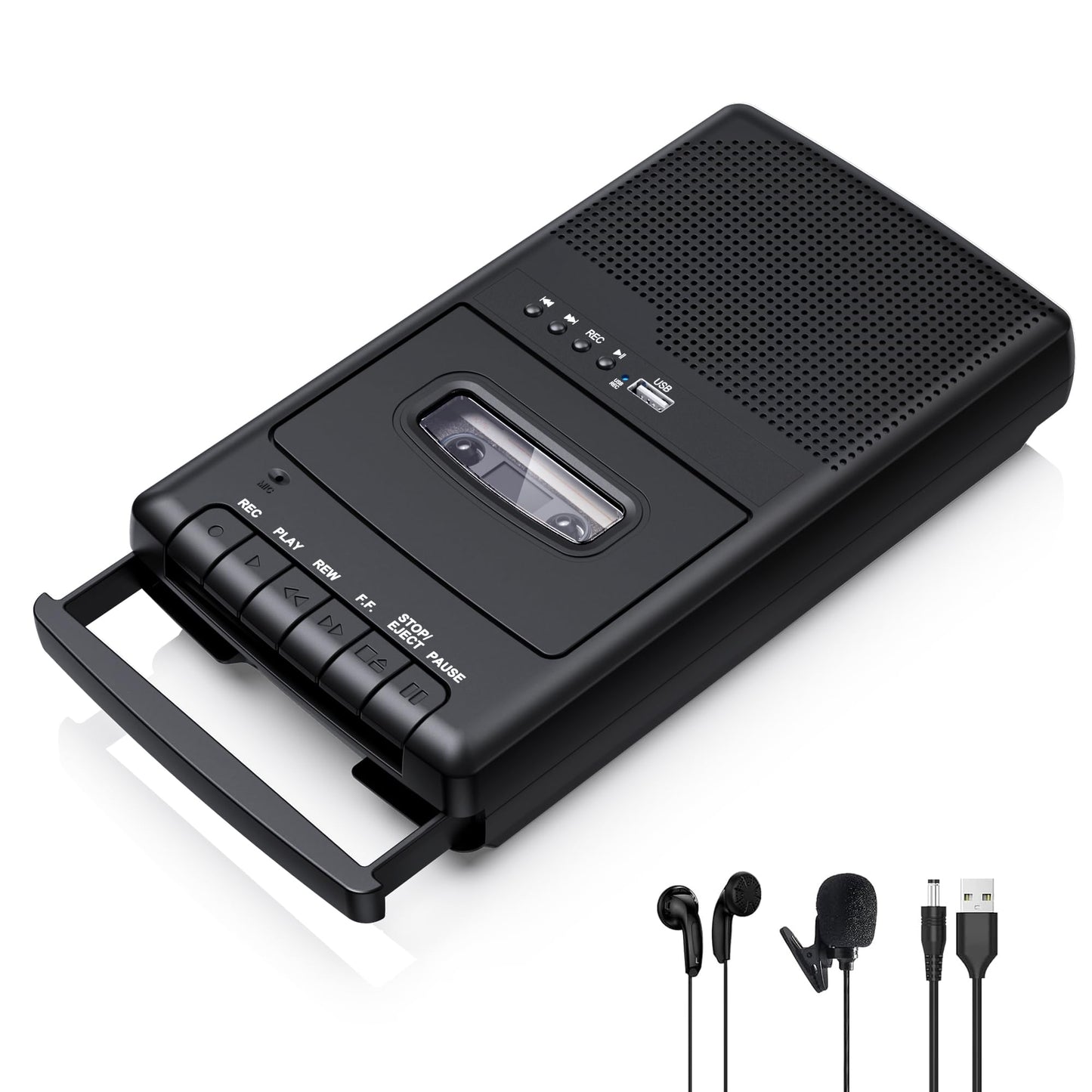 Mersoco Portable USB Cassette Recorder T300-1 32GB 120 Minutes Stereo