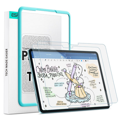 ESR 2 Pack Paper-Feel Tempered Glass Screen Protector for iPad Air 11" (M4/M3/M2) 9H Matte Anti-Glare