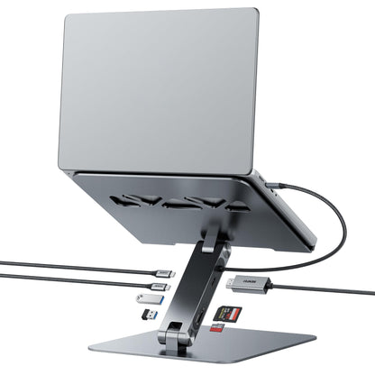 BENFEI 7-in-1 USB-C Docking Station, HDMI 4K@60Hz, 100W Power Delivery, 10Gbps USB 3.2, Adjustable Laptop Stand