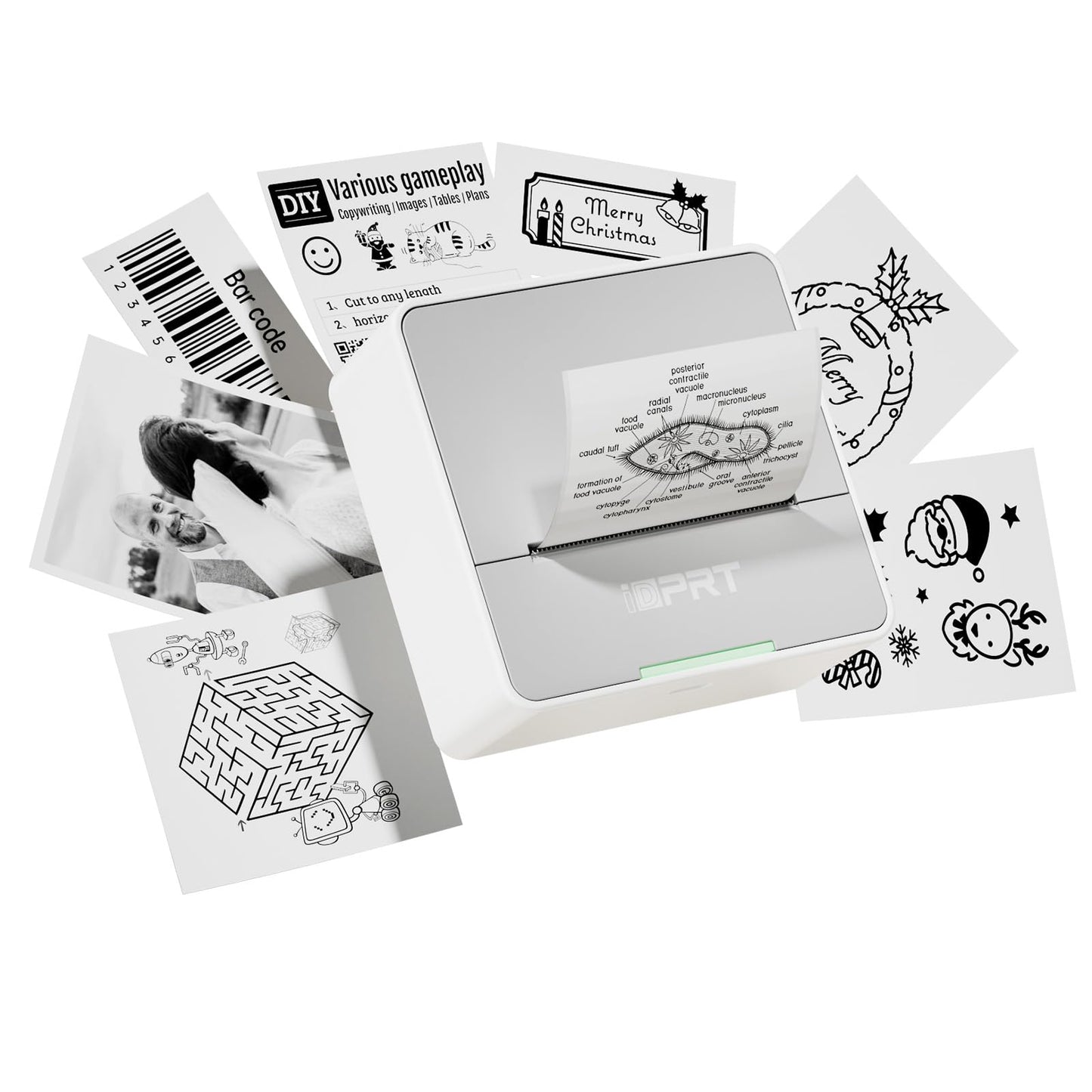 iDPRT S2 Mini Sticker Printer 203x203 dpi Monochrome Portable