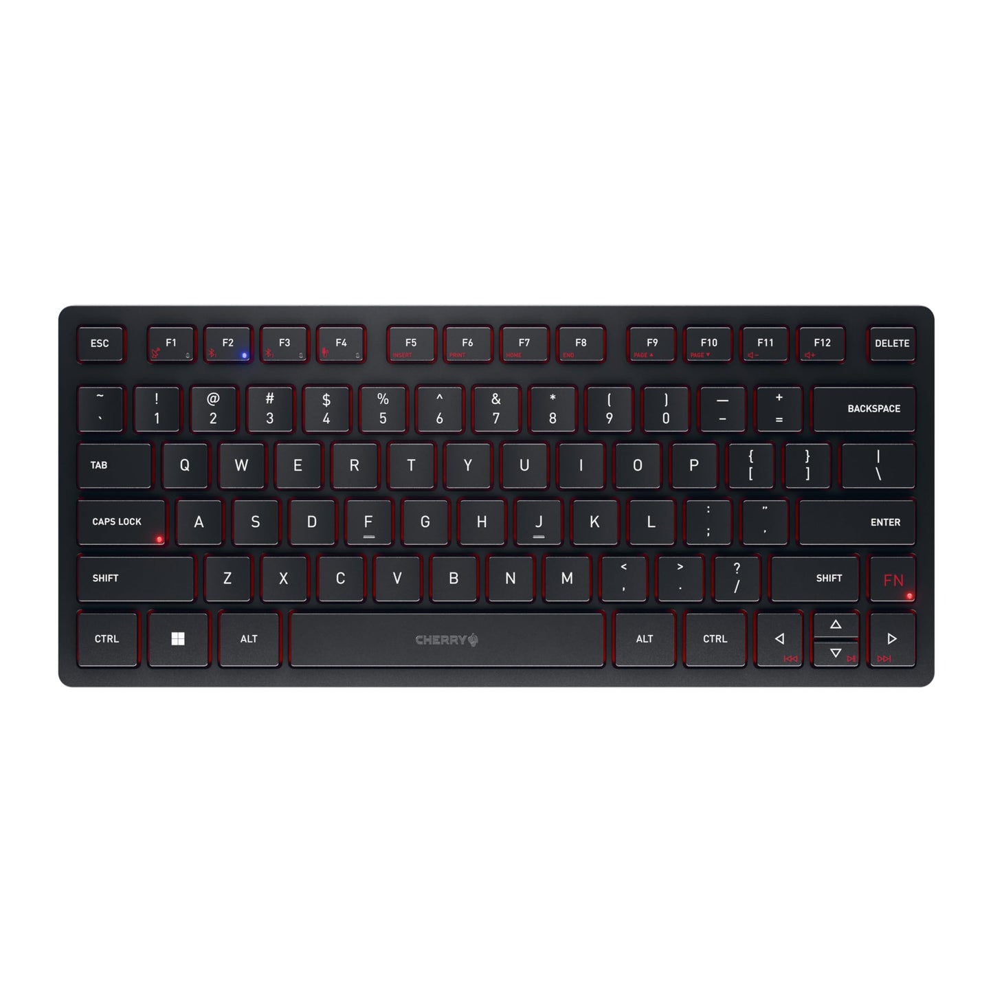 Cherry KW 9200 MINI Compact Wireless Multi-Device Keyboard Wireless and Wired Connections