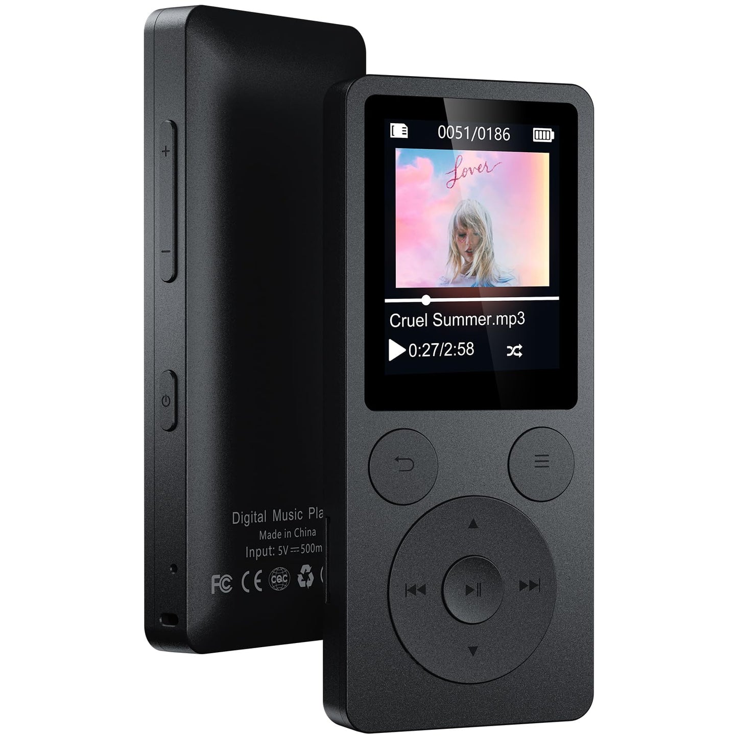 ODEJOI 64GB X91 MP3 Player 1.8" LCD Display Bluetooth 5.3