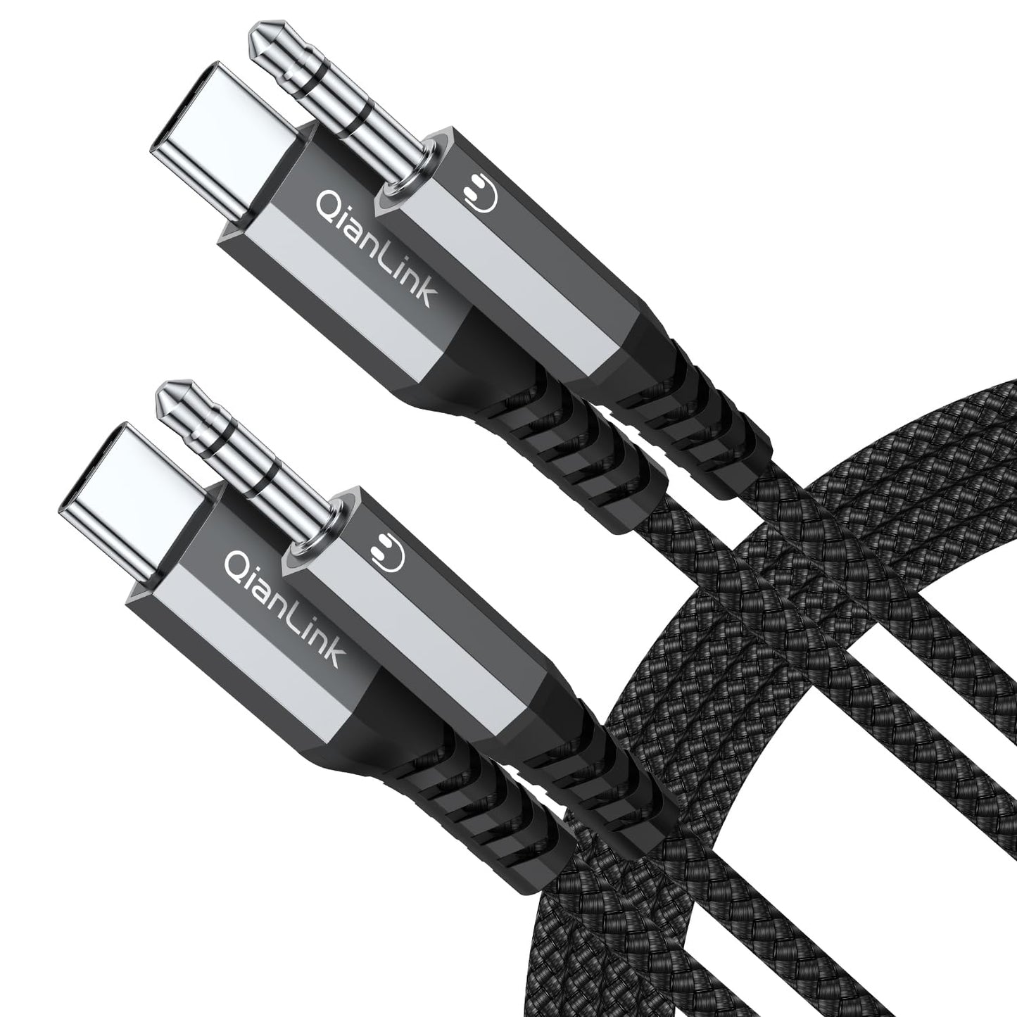 QianLink 3.3ft QL-C332PACK USB Type C to 3.5mm Auxiliary Audio Cable Male Male