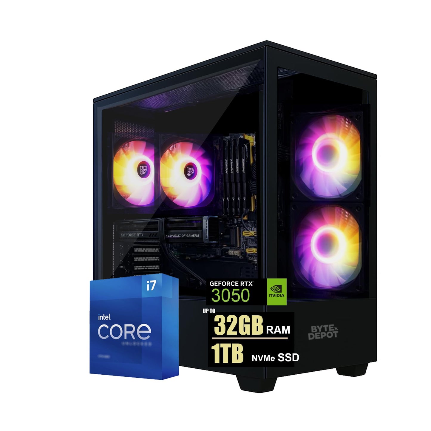 BYTE DEPOT 30 Pounds FT-RGB-PC-L1-i7_01 1920x1080 4xCPU 4 Cores