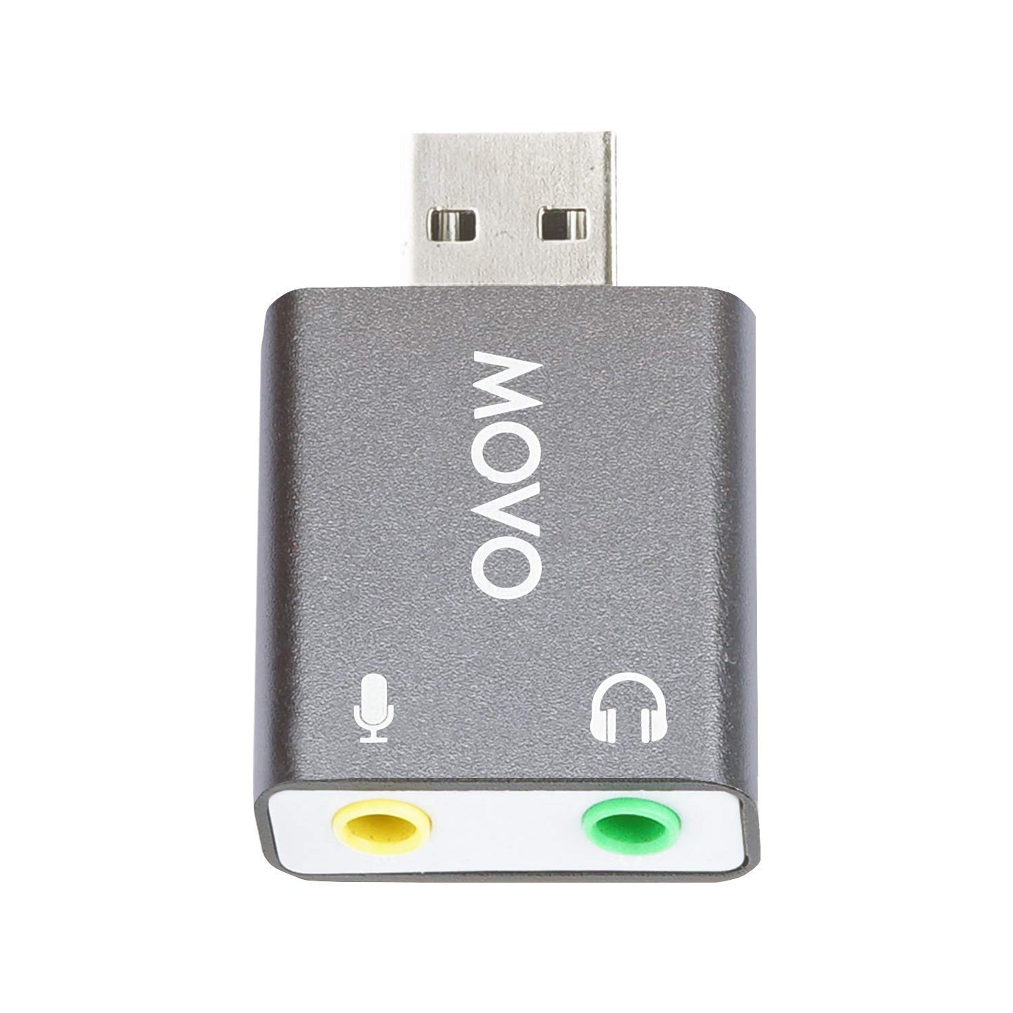 Movo USB Sound Card USB-AC1 Stereo Audio Adapter