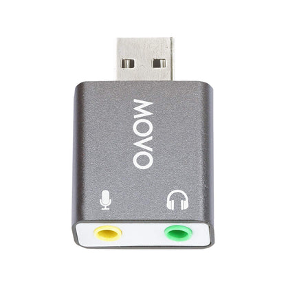 Movo USB Sound Card USB-AC1 Stereo Audio Adapter
