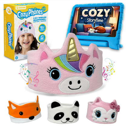 CozyPhones 2024 Cozy 3.0 - Pink Unicorn - On-Ear - 32 Ohms - Headphones