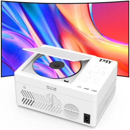 TMY 1080P 03ecbc90-d479-4f50-b92a-a64f79c3d0d2 LCD Projector with Built-In DVD Player