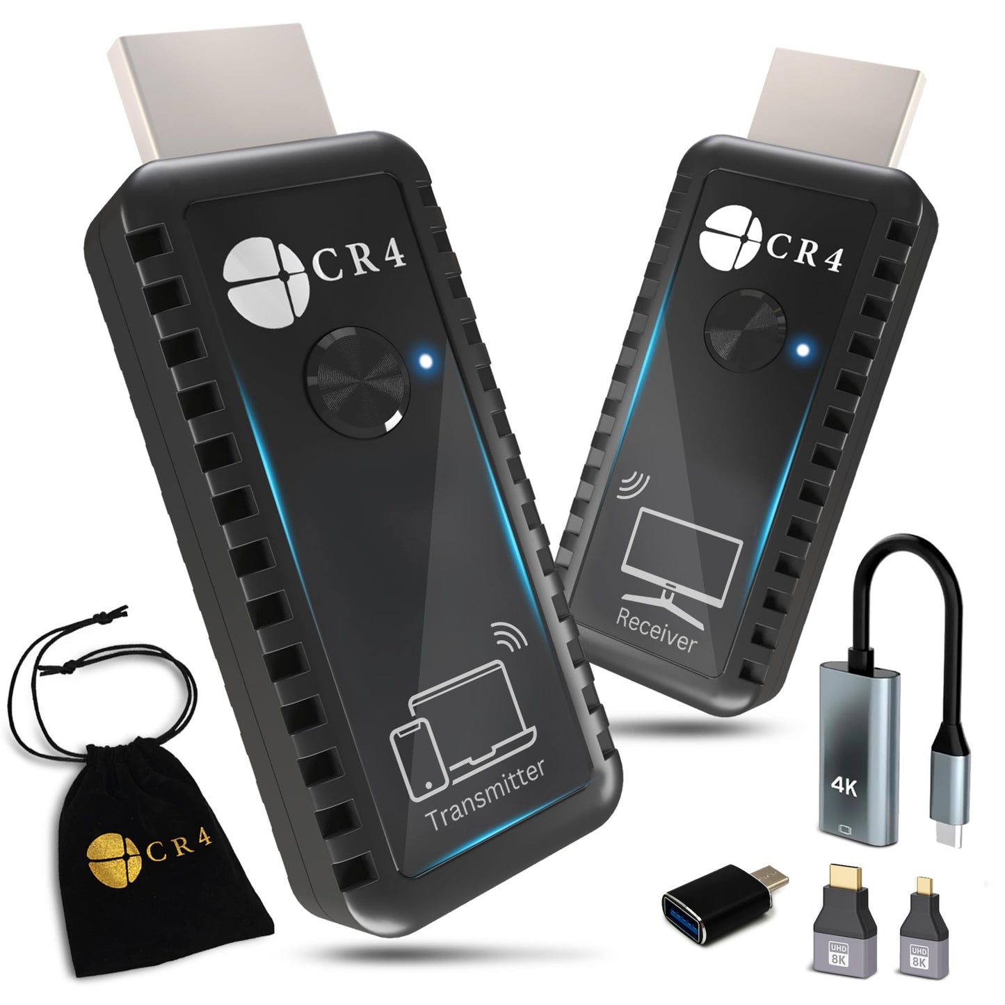 CR4 1080P 60Hz HDMI Transmitter and Receiver with USB-C and Dual Band Wireless Technology