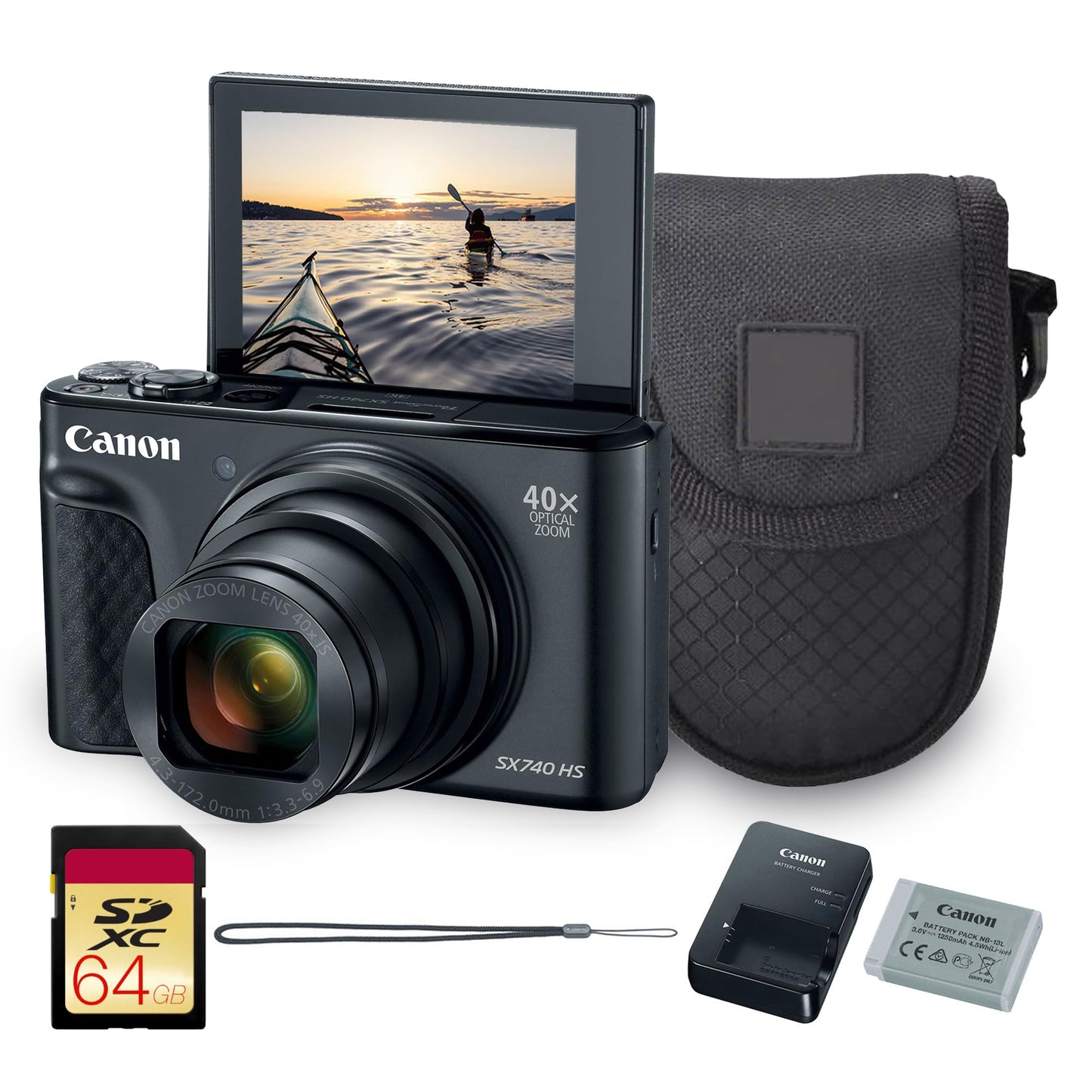 Canon PowerShot SX740 HS Compact Camera 20.3 MP 4K UHD Optical Zoom 40x