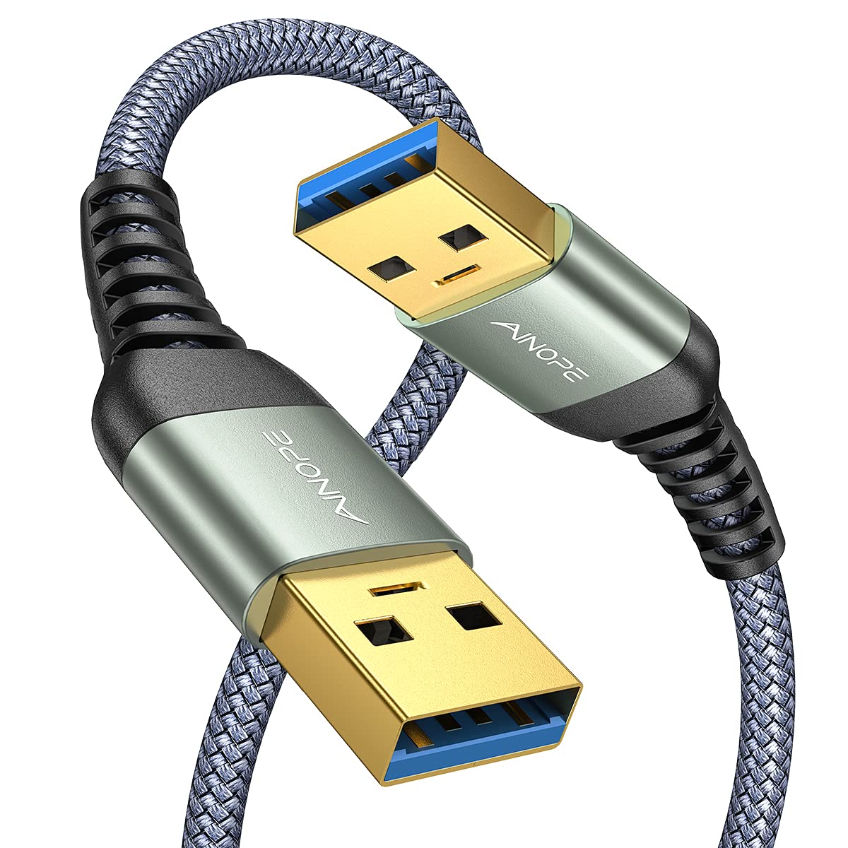 AINOPE USB to USB Cable 6.6 Feet Male-to-Male Type A Data Transfer Cable Model AP514-2M