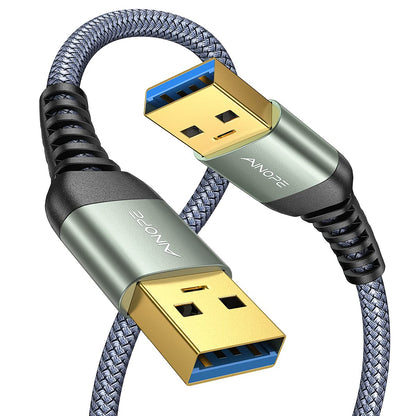 AINOPE USB to USB Cable 6.6 Feet Male-to-Male Type A Data Transfer Cable Model AP514-2M