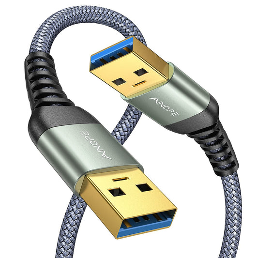 AINOPE USB to USB Cable 6.6 Feet Male-to-Male Type A Data Transfer Cable Model AP514-2M